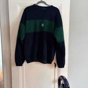 Stylish Black and Green Crewneck Sweater